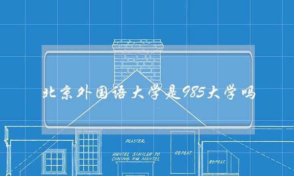 北京外国语大学是985大学吗(北京外国语大学学费)