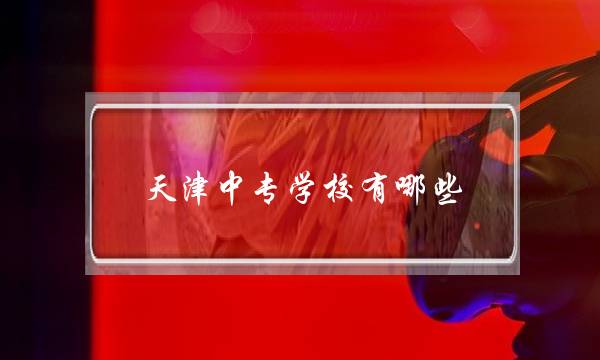 天津中专学校有哪些(初中在天津可以去什么技校)