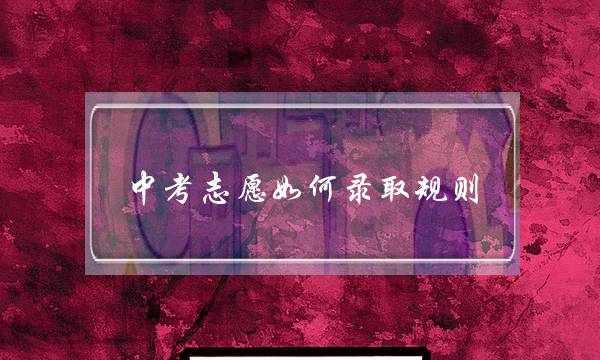 中考志愿如何录取规则(考不上高中最好的出路)