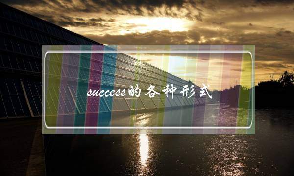 success的各种形式(succeed的用法和搭配)