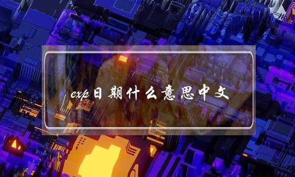 exp日期什么意思中文(exp是日月年还是月日年)