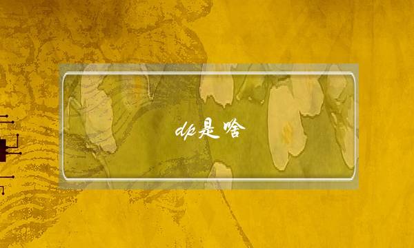 dp是啥(性里面dp是啥意思)