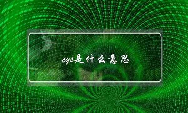 cys是什么意思(cys中文是什么意思)