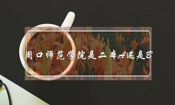 周口师范学院是二本A还是B(周口师范学院算好二本吗)