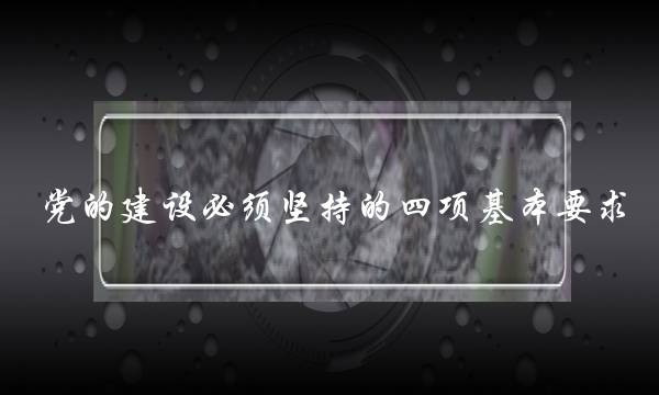 党的建设必须坚持的四项基本要求(党员标准是什么-)