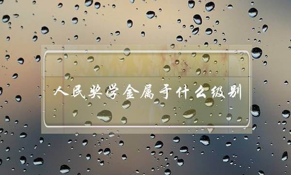 人民奖学金属于什么级别(校级奖学金是什么级别)